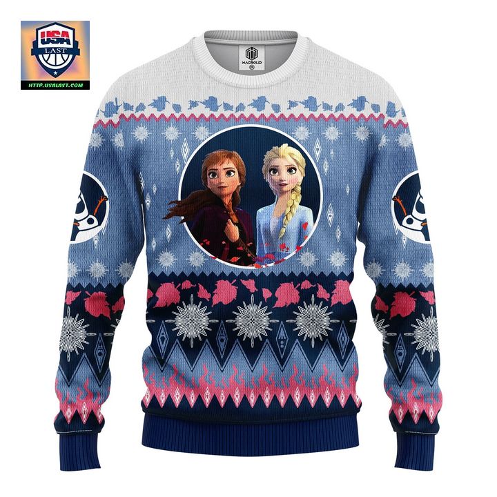 Frozen Elsa Anna Christmas Sweater Amazing Gift Idea Thanksgiving Gift