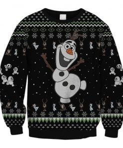 Frozen Queen Olaf Sven Ugly Christmas Sweater, Perfect Holiday Gift