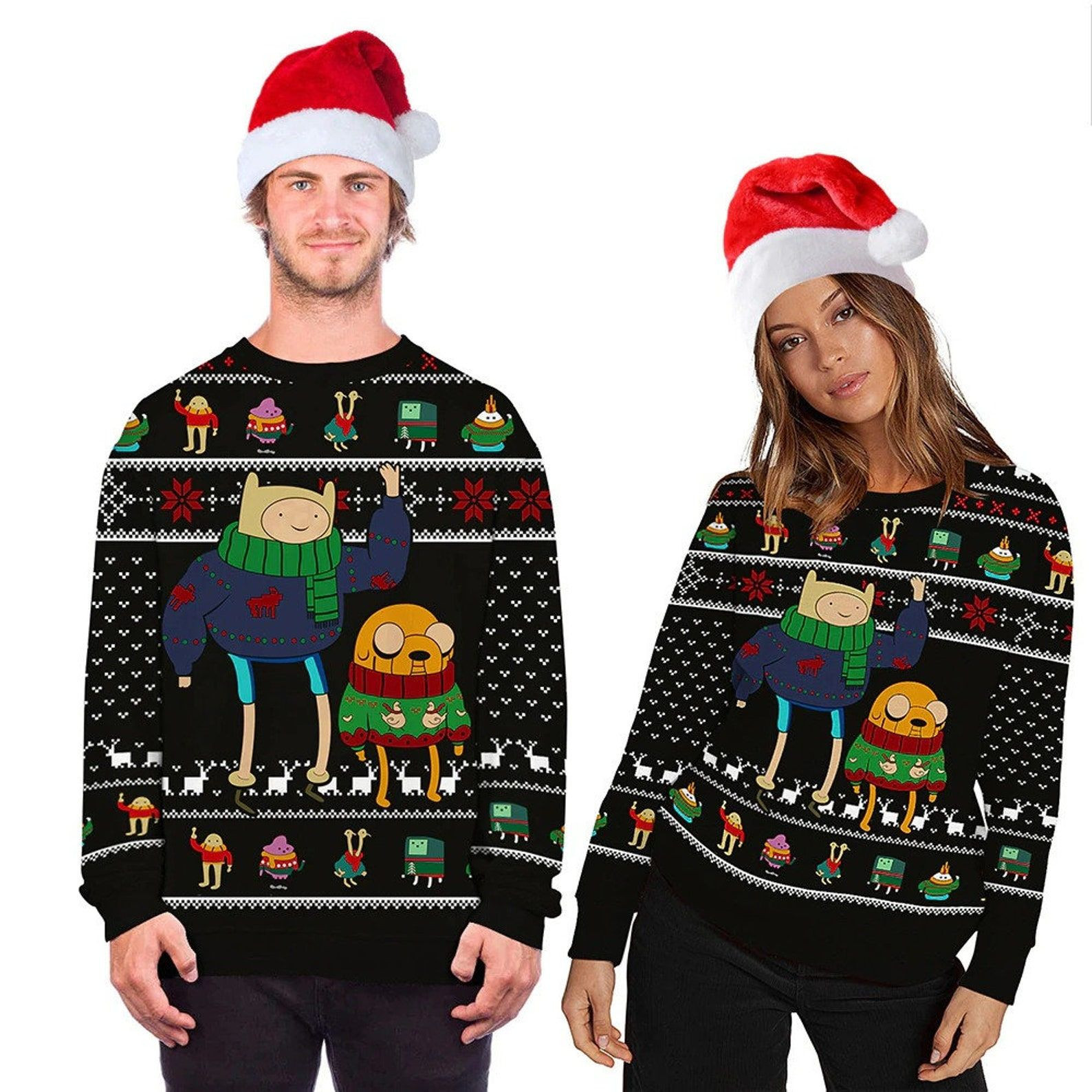 Funny Adventure Time Ugly Christmas Sweater