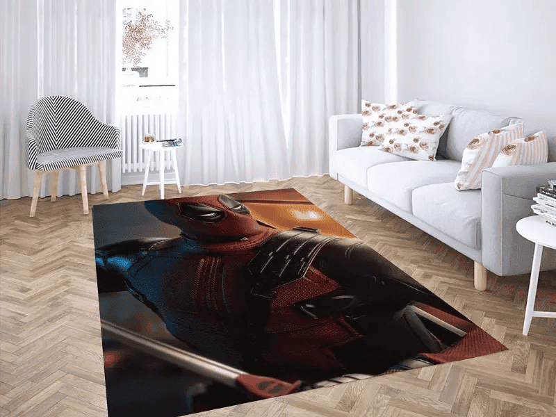 Funny Deadpool 3D Rectangle Area Rug – Full Print Carpet For Living Room & Bedroom Home Decor