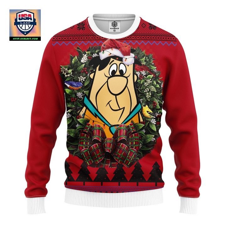 Funny Flintstone Noel Mc Ugly Christmas Sweater Thanksgiving Gift
