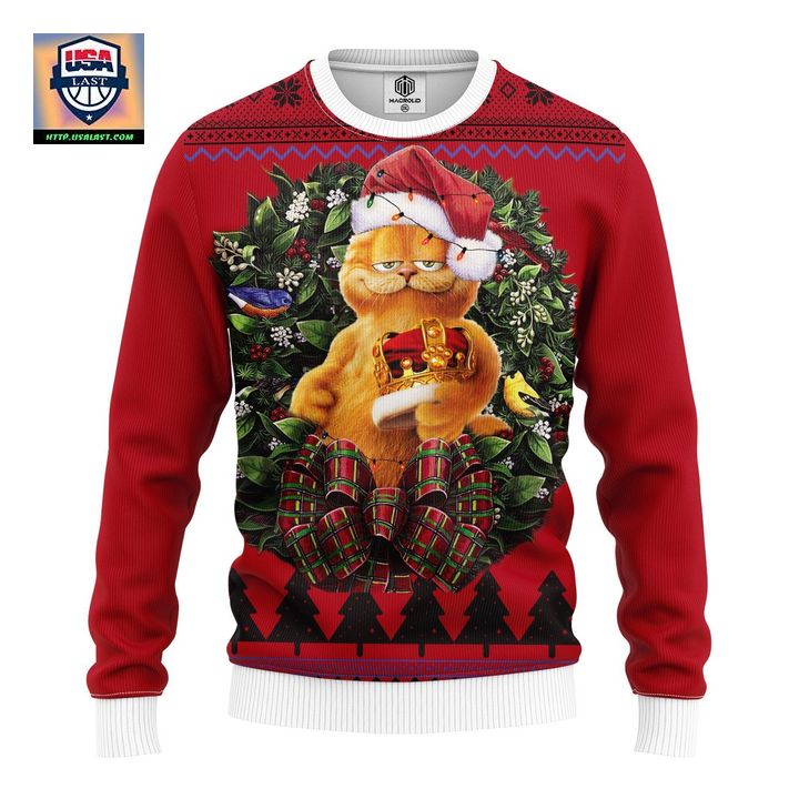Funny Garfield King Noel Mc Ugly Christmas Sweater Thanksgiving Gift