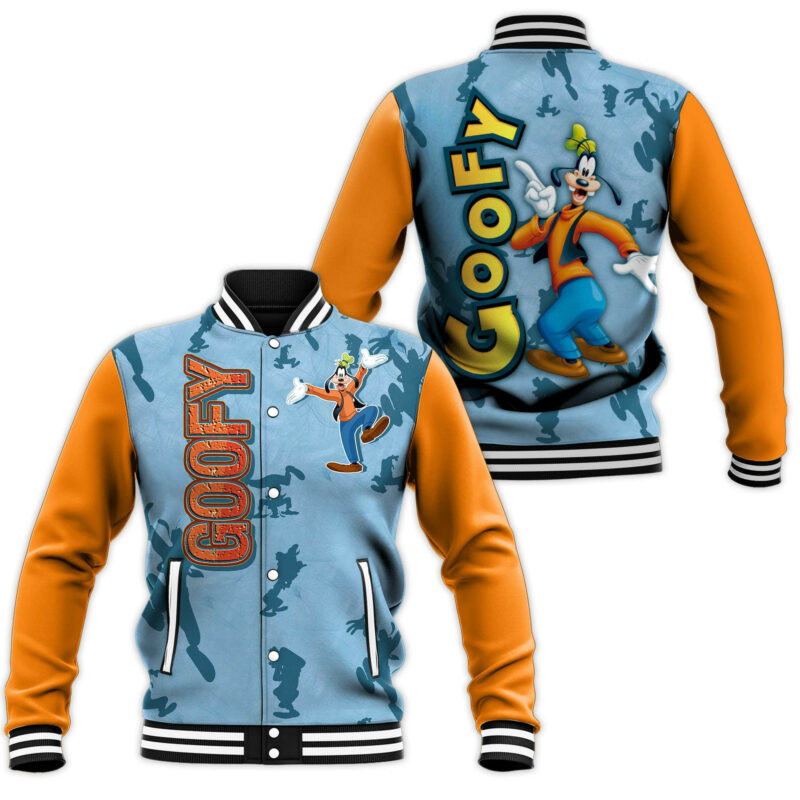 Funny Goofy Fashion Baseball Jacket for Men & Women | Cartoon Fan Gift