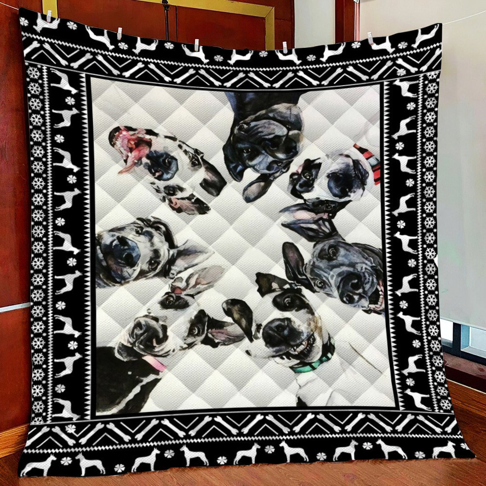 Funny Great Dane Fleece Blanket Quilt Blanket