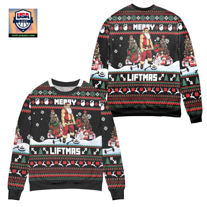 Funny Merry Liftmas Fitness Ugly Christmas Sweater