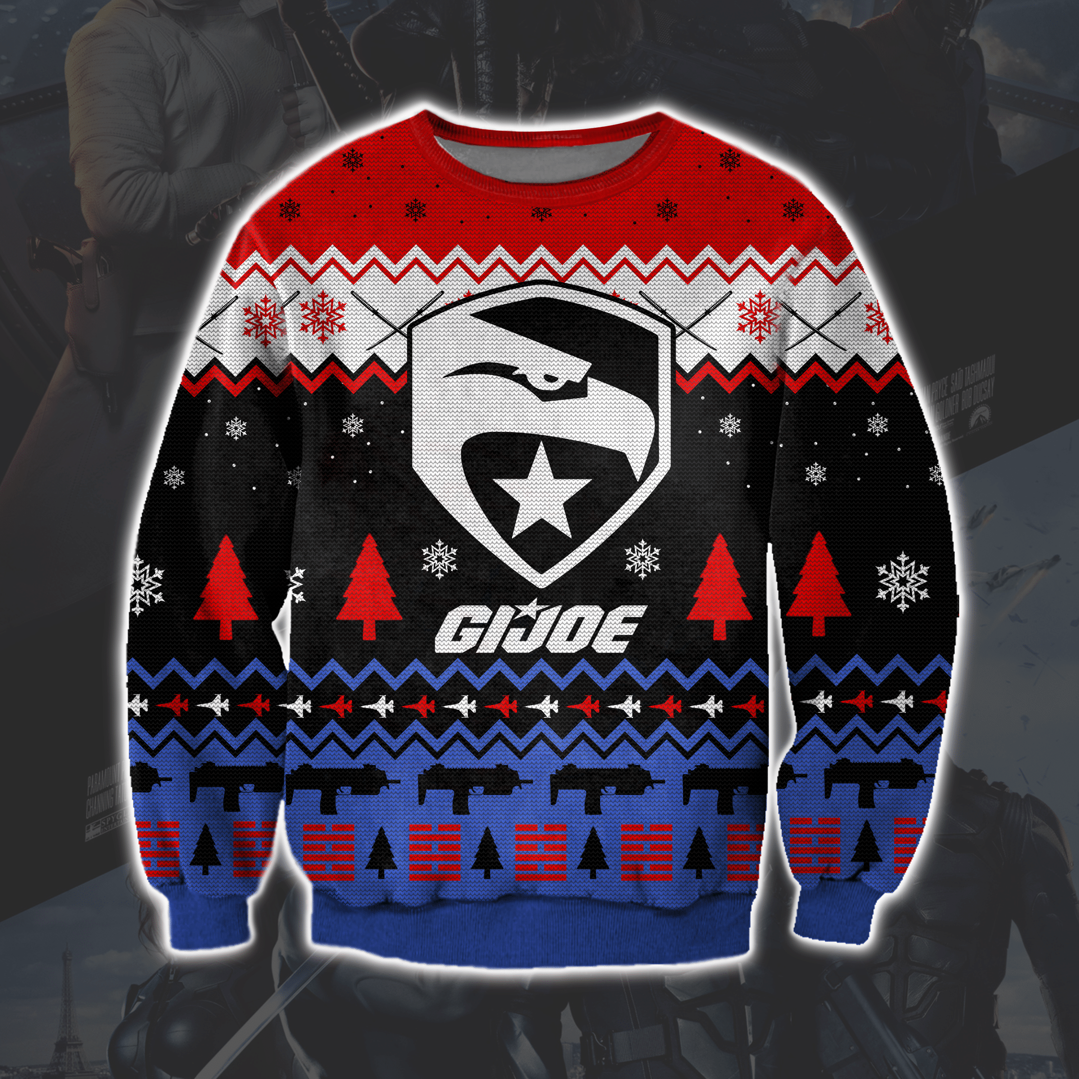 G.I.Joe Cobra 3D Print Knitting Pattern Ugly Christmas Sweater