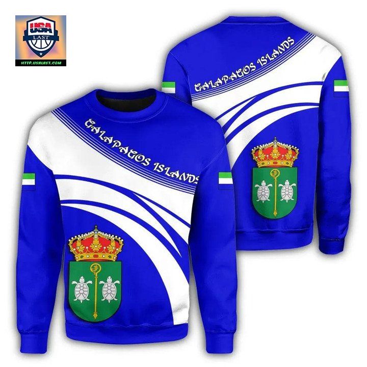 Galapagos Islands Coat Of Arms Sweater Cricket Style J5W