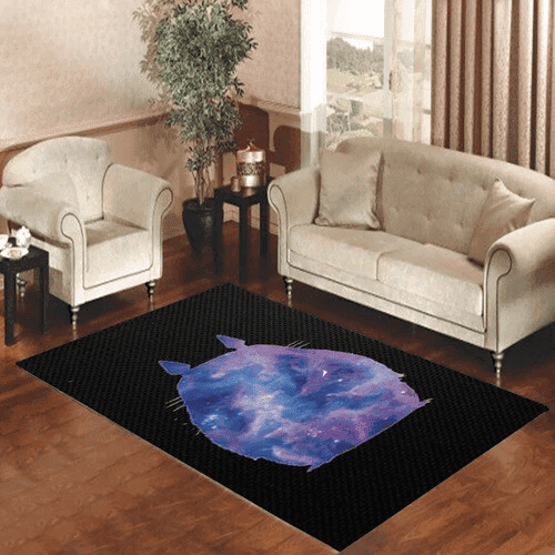 Galaxy Totoro 3D Rectangle Area Rug – Full Print Carpet For Living Room & Bedroom Home Decor