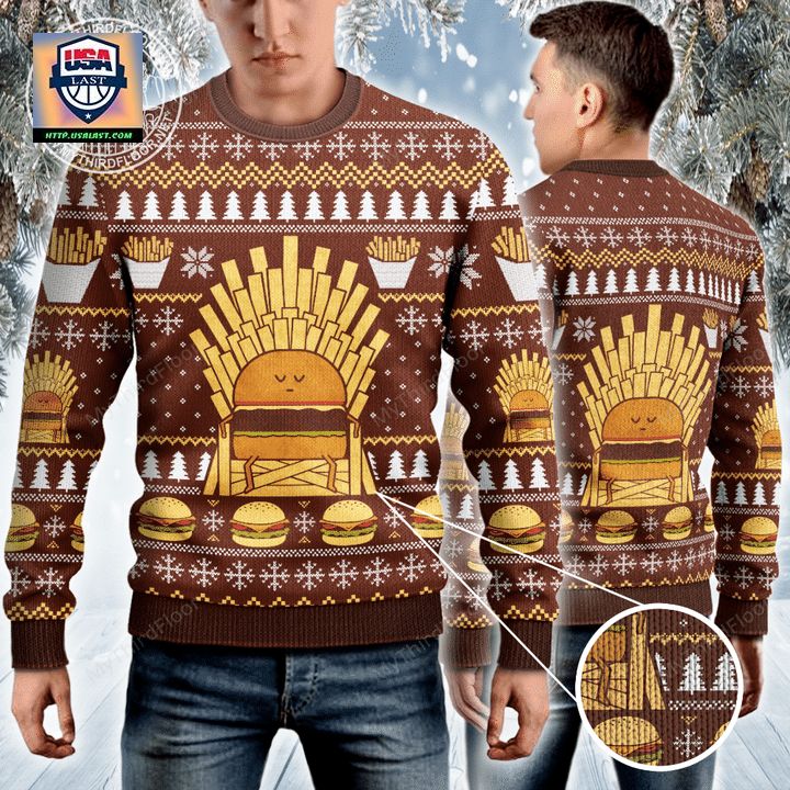 Game Of Fries Burger Lovers Ugly Christmas Sweater