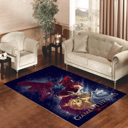Game Of Thrones Art Design 3D Rectangle Area Rug – Full Print Carpet For Living Room & Bedroom Home Decor