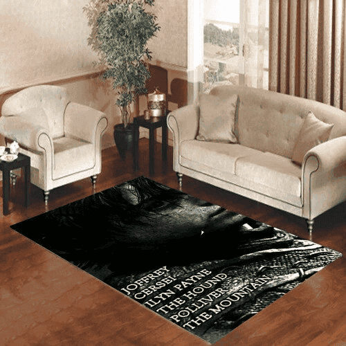 Game Of Thrones Arya Killing List 3D Rectangle Area Rug – Full Print Carpet For Living Room & Bedroom Home Decor