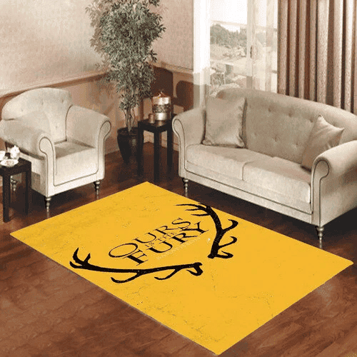 Game Of Thrones Baratheon Ours Is The Fury 3D Rectangle Area Rug – Full Print Carpet For Living Room & Bedroom Home Decor