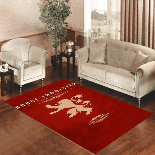 Game Of Thrones House Lannister 3D Rectangle Area Rug – Full Print Carpet For Living Room & Bedroom Home Decor