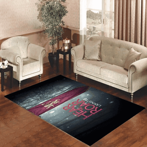 Game Of Thrones House Lannister Flag 3D Rectangle Area Rug – Full Print Carpet For Living Room & Bedroom Home Decor