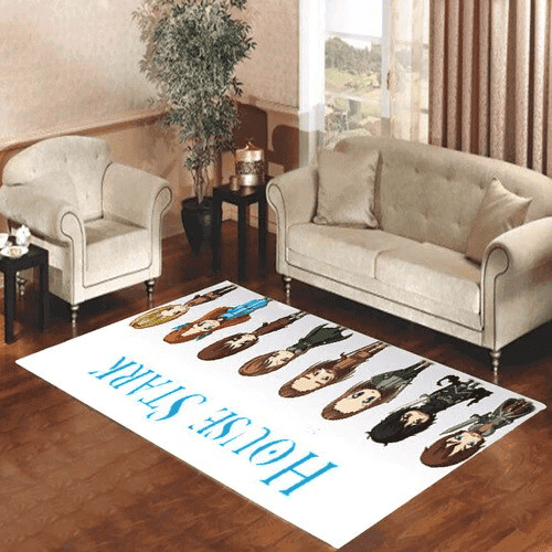 Game Of Thrones House Stark 3D Rectangle Area Rug – Full Print Carpet For Living Room & Bedroom Home Decor