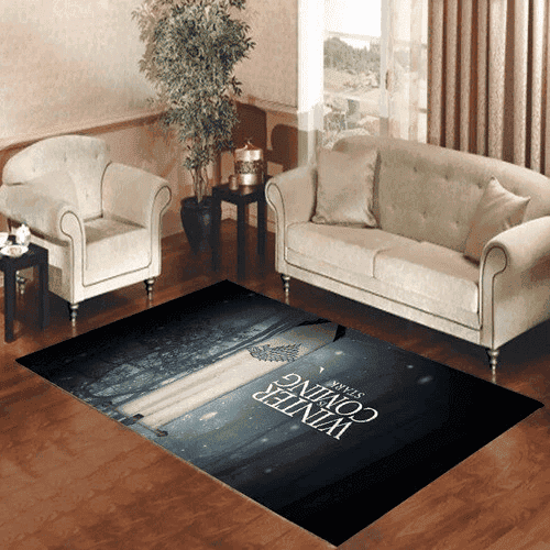Game Of Thrones House Stark Flag 3D Rectangle Area Rug – Full Print Carpet For Living Room & Bedroom Home Decor