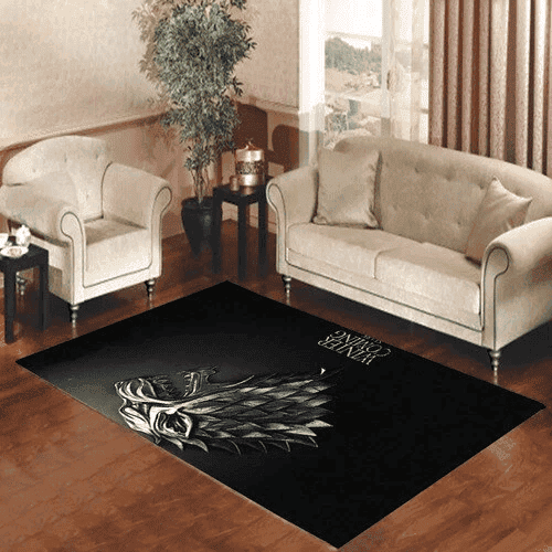 Game Of Thrones House Stark Sigil 3D Rectangle Area Rug – Full Print Carpet For Living Room & Bedroom Home Decor