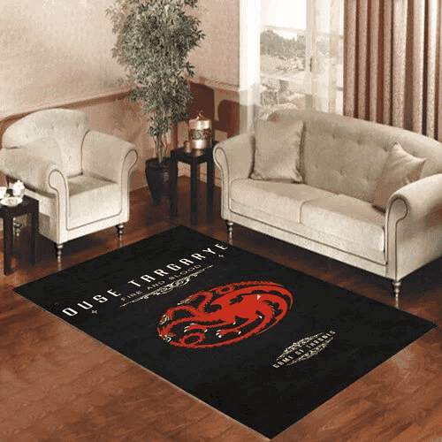 Game Of Thrones House Targaryen 3D Rectangle Area Rug – Full Print Carpet For Living Room & Bedroom Home Decor