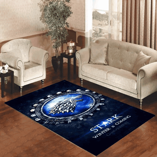 Game Of Thrones Icon Stark 3D Rectangle Area Rug – Full Print Carpet For Living Room & Bedroom Home Decor