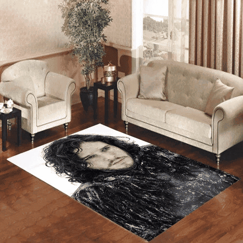 Game Of Thrones Jon Snow 3D Rectangle Area Rug – Full Print Carpet For Living Room & Bedroom Home Decor