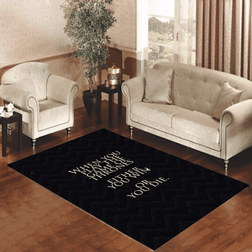 Game Of Thrones Quote 3D Rectangle Area Rug – Full Print Carpet For Living Room & Bedroom Home Decor