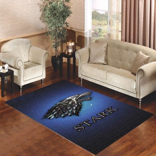 Game Of Thrones Stark Crest 3D Rectangle Area Rug – Full Print Carpet For Living Room & Bedroom Home Decor