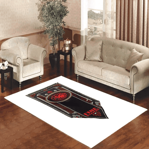 Game Of Thrones Targaryen Tournament Banner 3D Rectangle Area Rug – Full Print Carpet For Living Room & Bedroom Home Decor