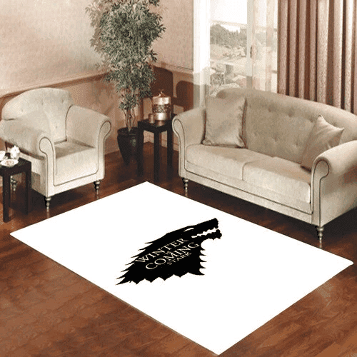 Game Of Thrones Winter Is Coming 3D Rectangle Area Rug – Full Print Carpet For Living Room & Bedroom Home Decor