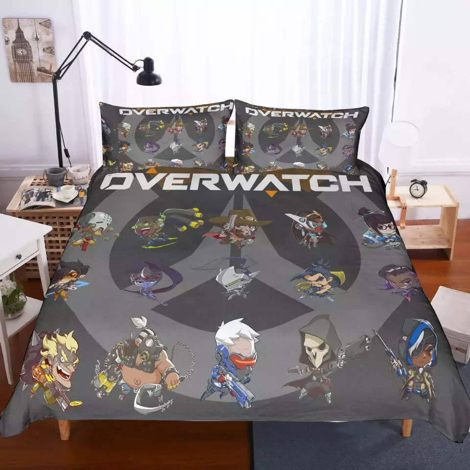 Game Overwatch Duvet Cover Quilt Cover Pillowcase Bedding Set Bed Linen Home Bedroom Decor