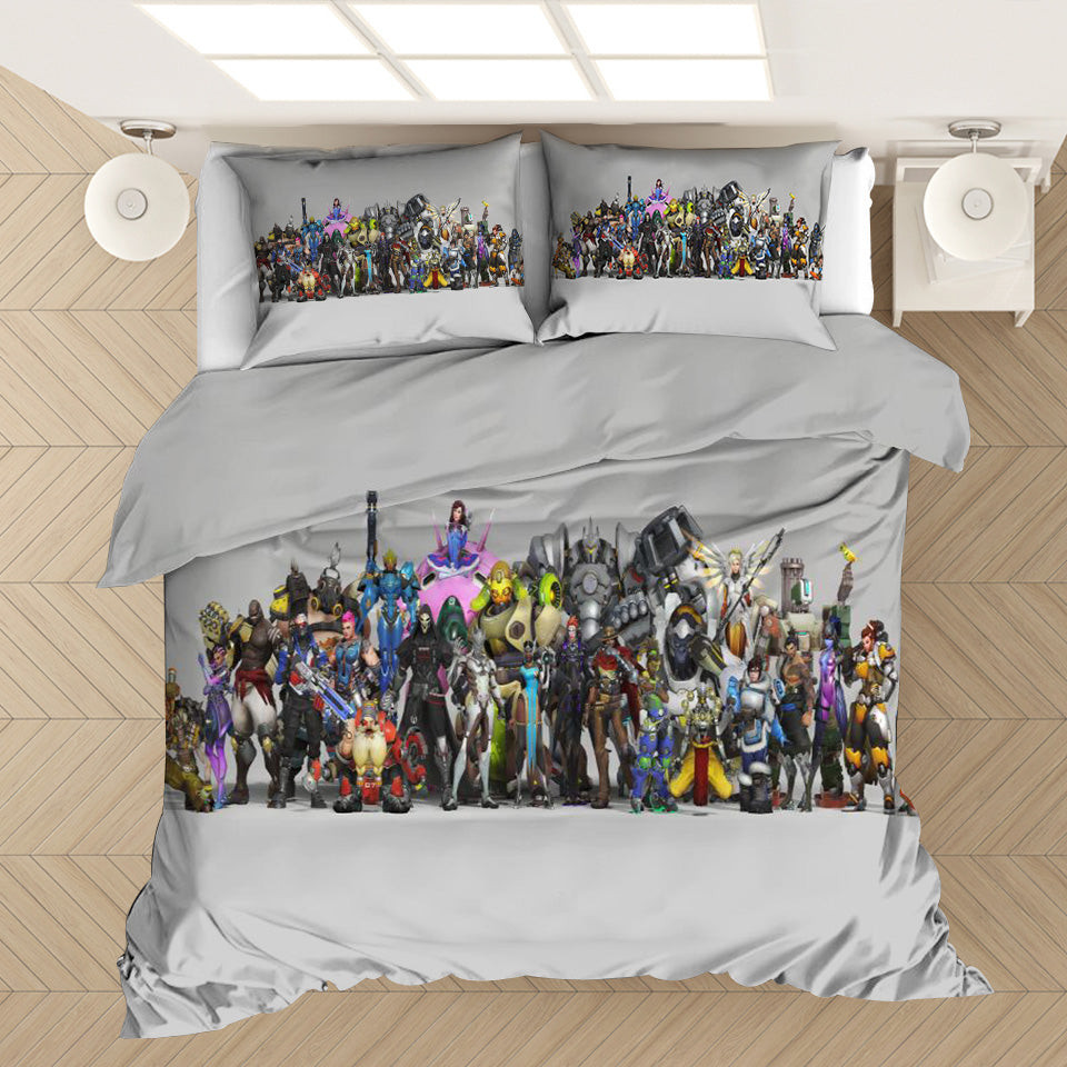 Game Overwatch Duvet Cover Quilt Cover Pillowcase Bedding Set Bed Linen Home Bedroom Decor