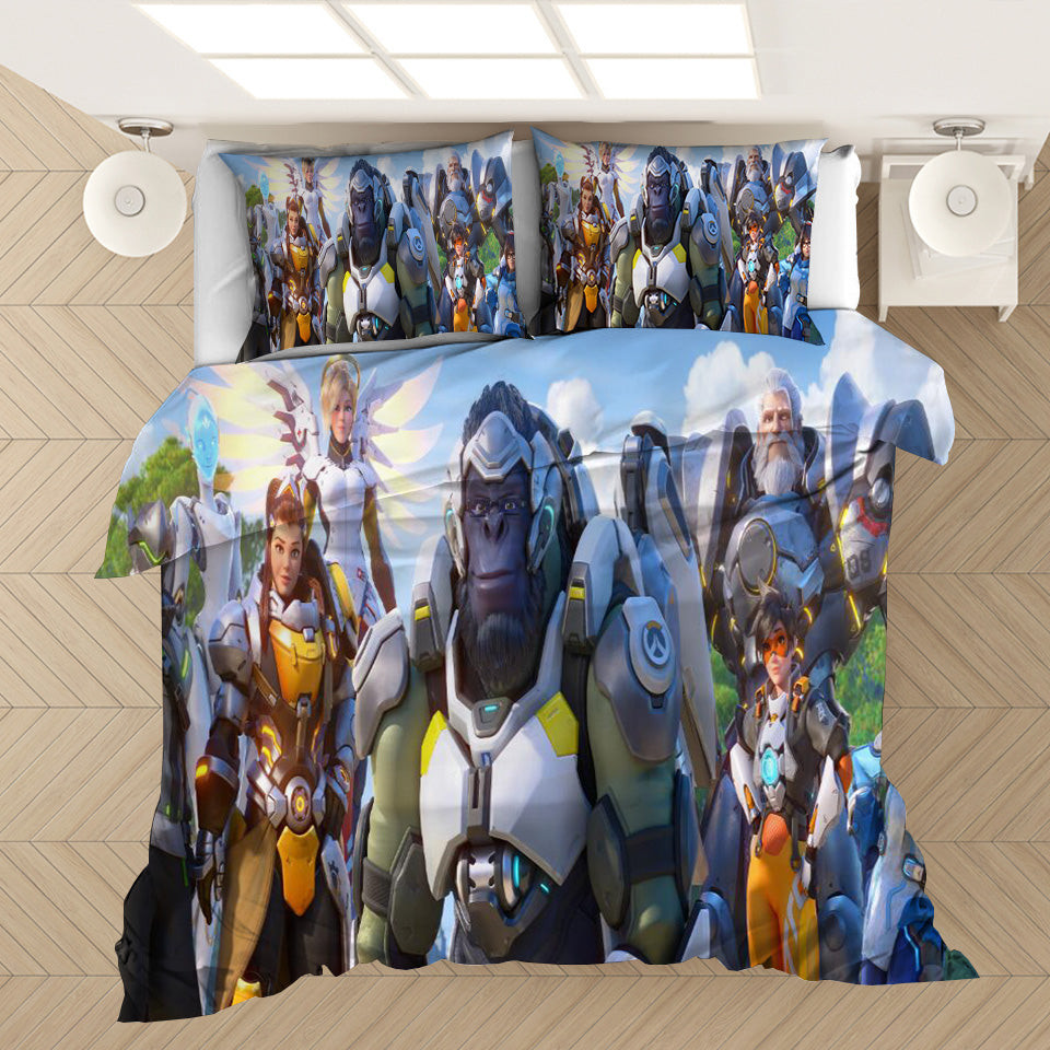 Game Overwatch Duvet Cover Quilt Cover Pillowcase Bedding Set Bed Linen Home Bedroom Decor