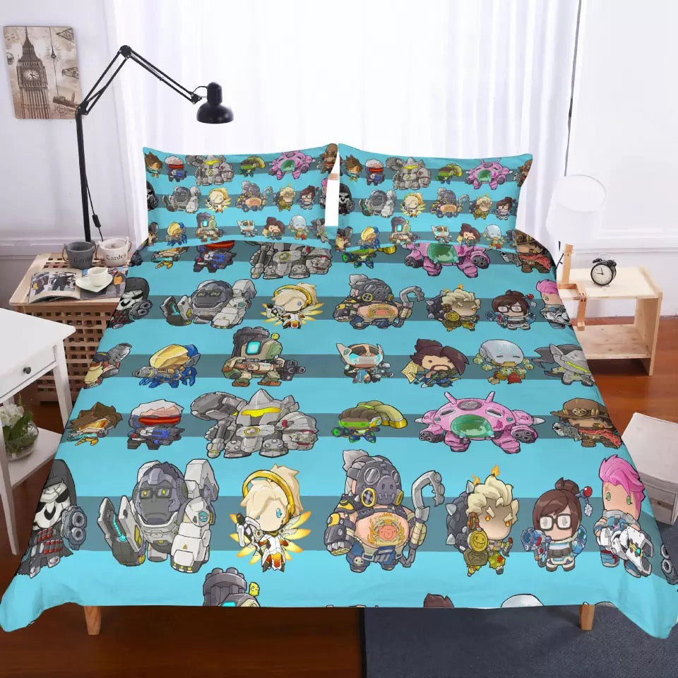 Game Overwatch Duvet Cover Quilt Cover Pillowcase Bedding Set Bed Linen Home Bedroom Decor