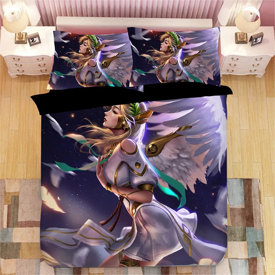 Game Overwatch Dva Duvet Cover Quilt Cover Pillowcase Bedding Set Bed Linen Home Bedroom Decor