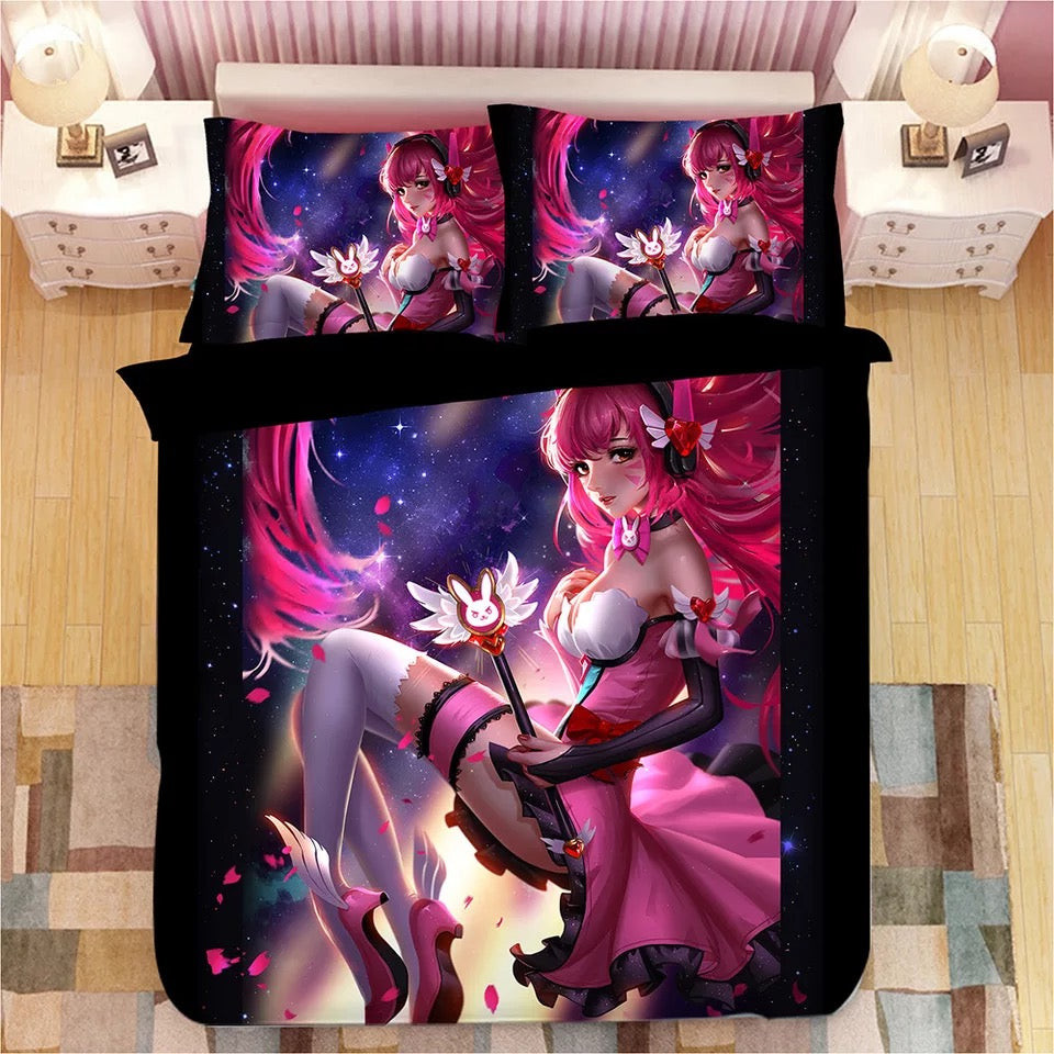 Game Overwatch Dva Tracer Mercy Widowmaker Symmetra Duvet Cover Quilt Cover Pillowcase Bedding Set Bed Linen Home Bedroom Decor