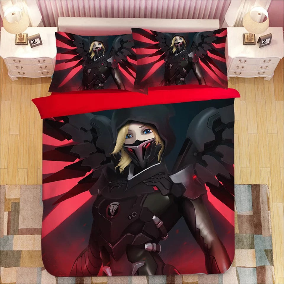 Game Overwatch Dva Tracer Mercy Widowmaker Symmetra Duvet Cover Quilt Cover Pillowcase Bedding Set Bed Linen Home Bedroom Decor