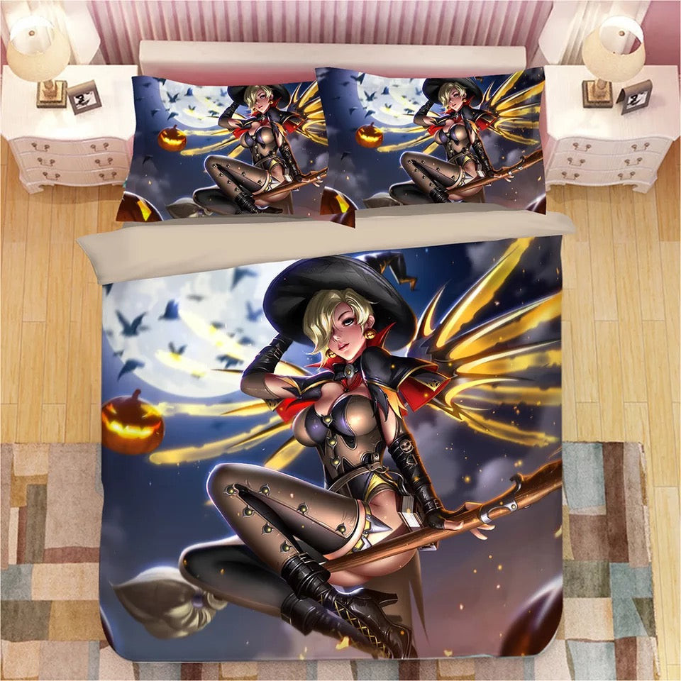 Game Overwatch Dva Tracer Mercy Widowmaker Symmetra Duvet Cover Quilt Cover Pillowcase Bedding Set Bed Linen Home Bedroom Decor