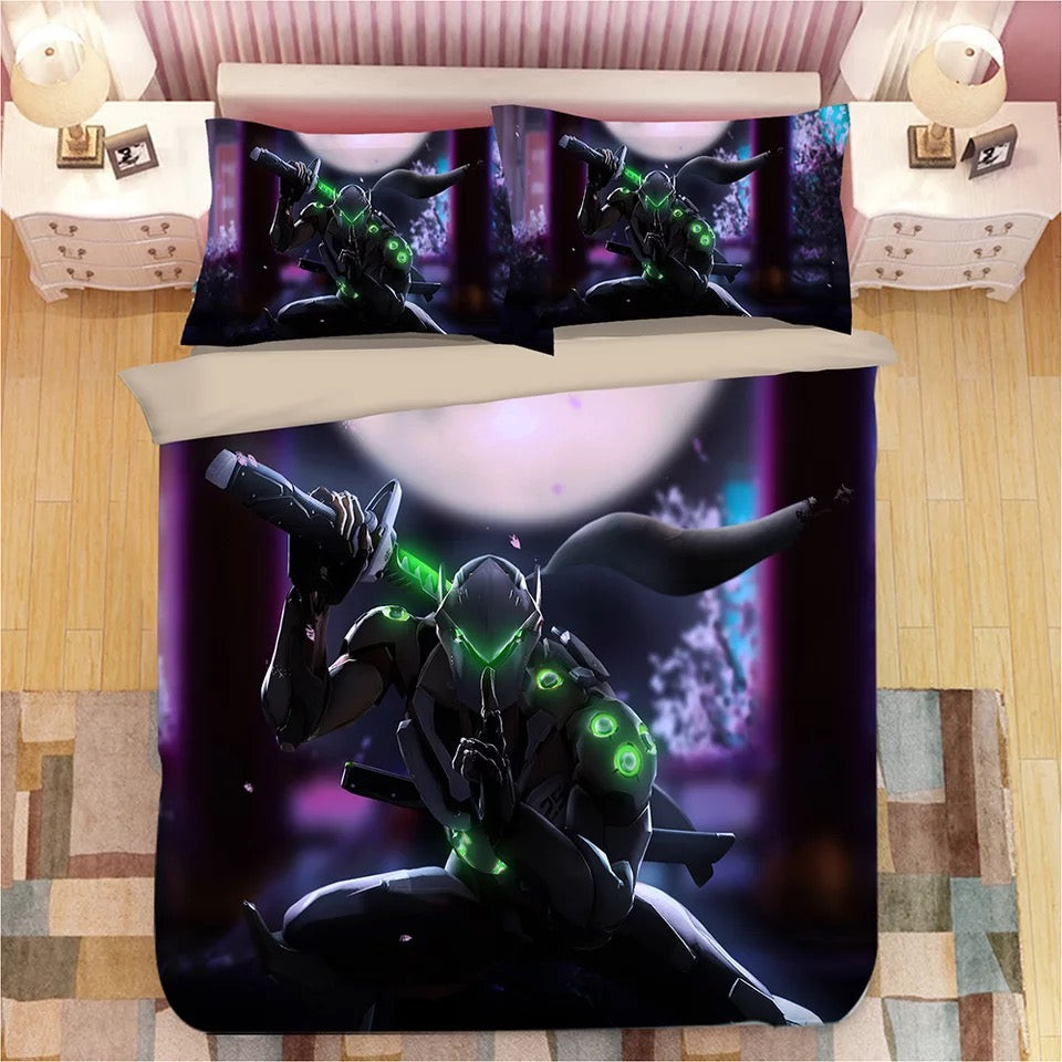Game Overwatch Genji Duvet Cover Quilt Cover Pillowcase Bedding Set Bed Linen Home Bedroom Decor