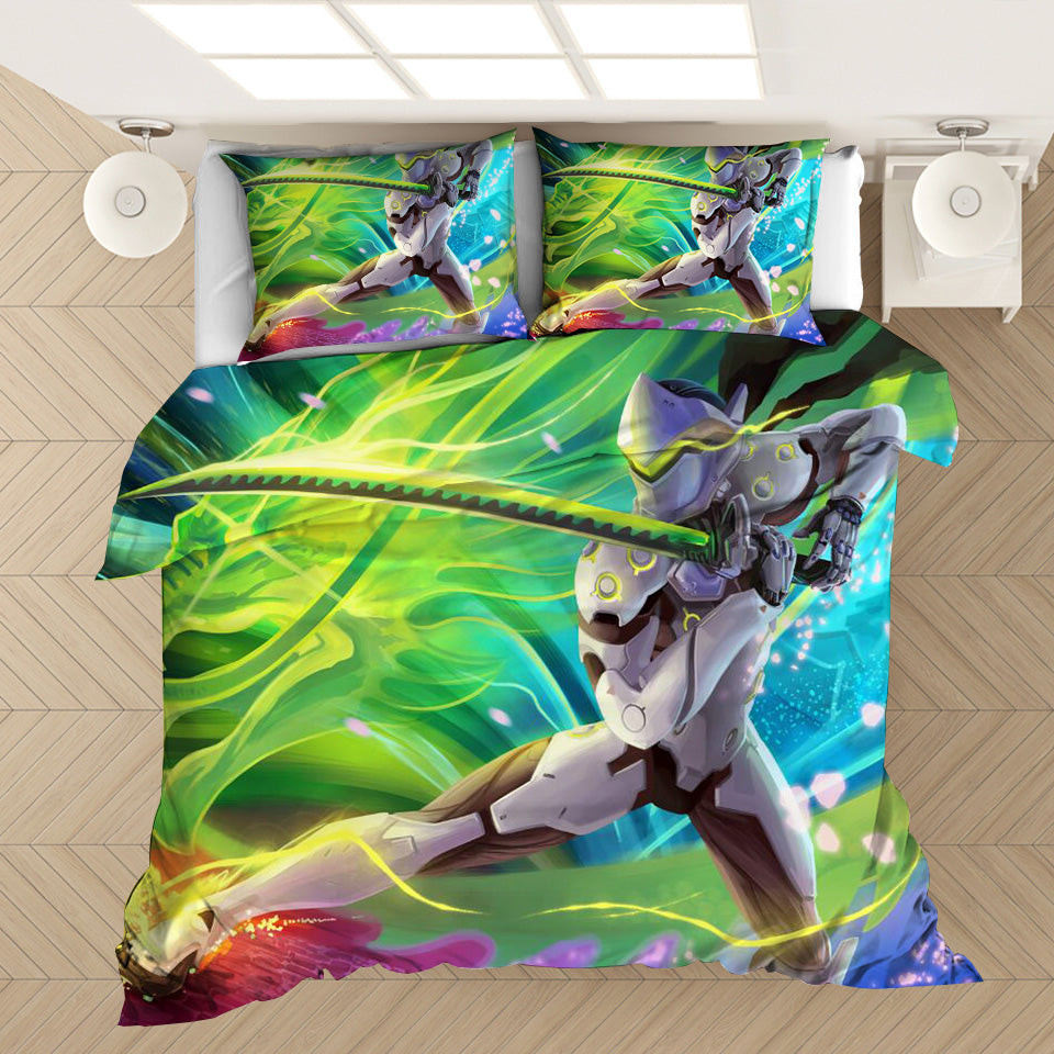 Game Overwatch Shimada Genji Duvet Cover Quilt Cover Pillowcase Bedding Set Bed Linen Home Bedroom Decor