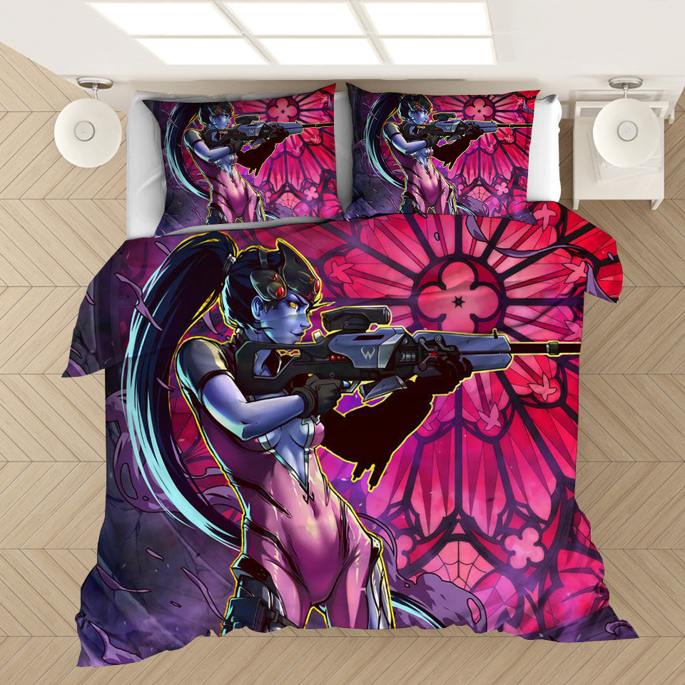 Game Overwatch Widowmaker Duvet Cover Quilt Cover Pillowcase Bedding Set Bed Linen Home Bedroom Decor