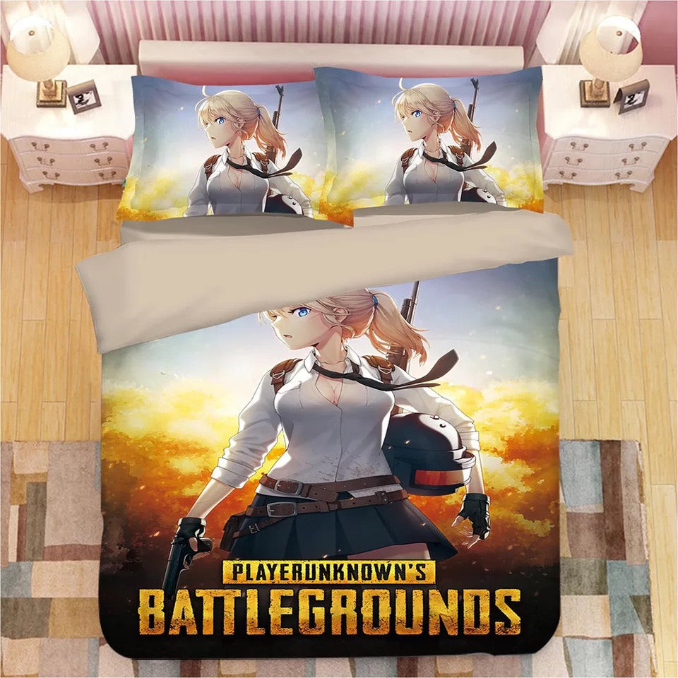 Game Pubg Playerunknown'S Battlegrounds Duvet Cover Quilt Cover Pillowcase Bedding Set Bed Linen Home Bedroom Decor