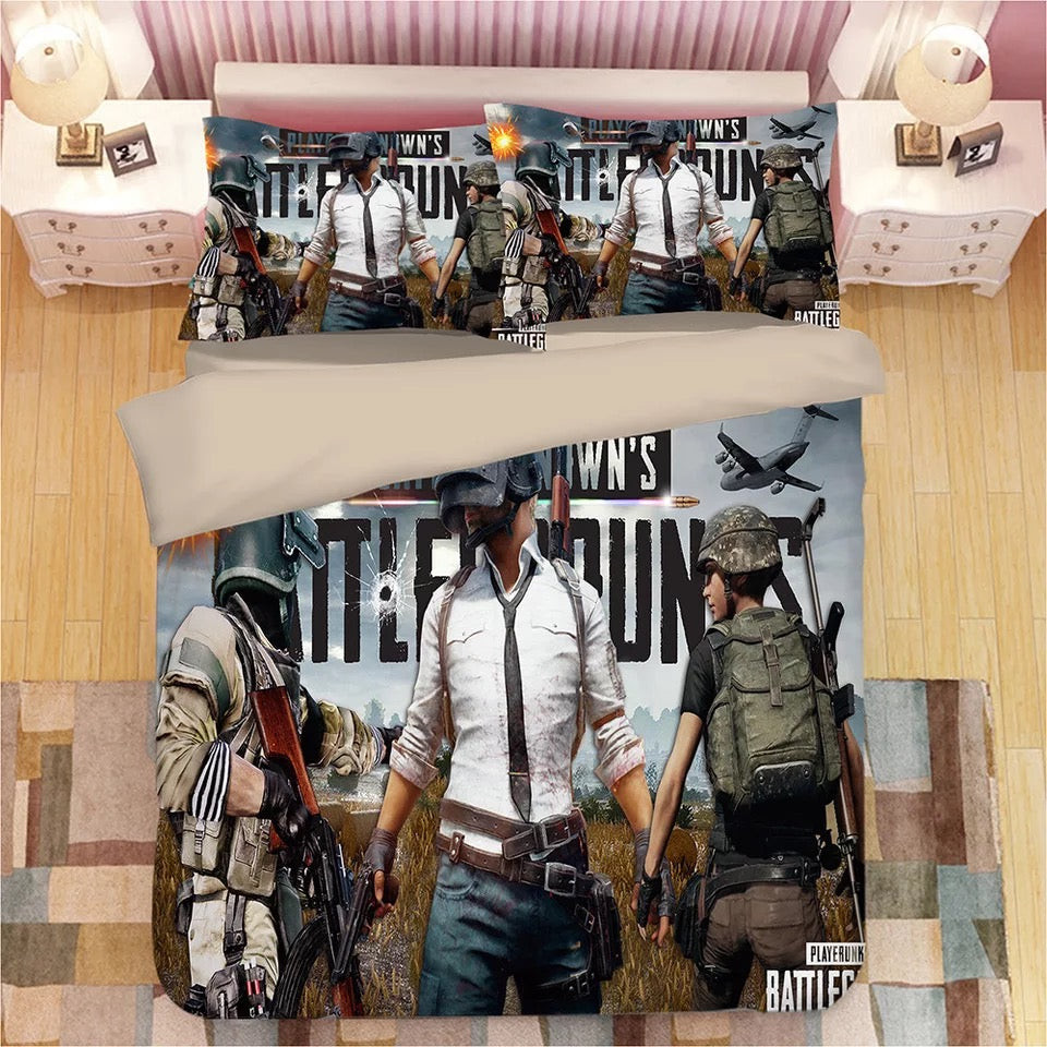 Game Pubg Playerunknown'S Battlegrounds Duvet Cover Quilt Cover Pillowcase Bedding Set Bed Linen Home Bedroom Decor