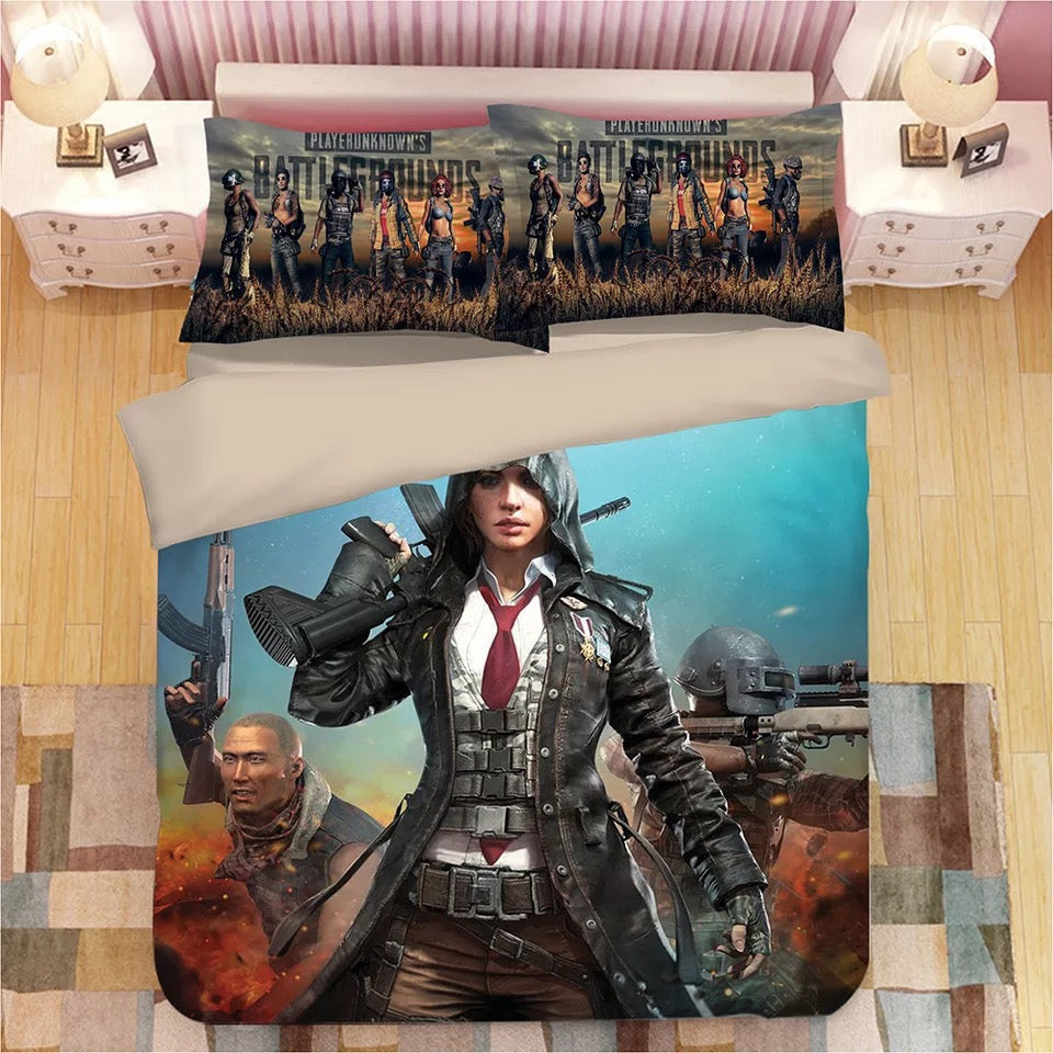 Game Pubg Playerunknown'S Battlegrounds Duvet Cover Quilt Cover Pillowcase Bedding Set Bed Linen Home Bedroom Decor