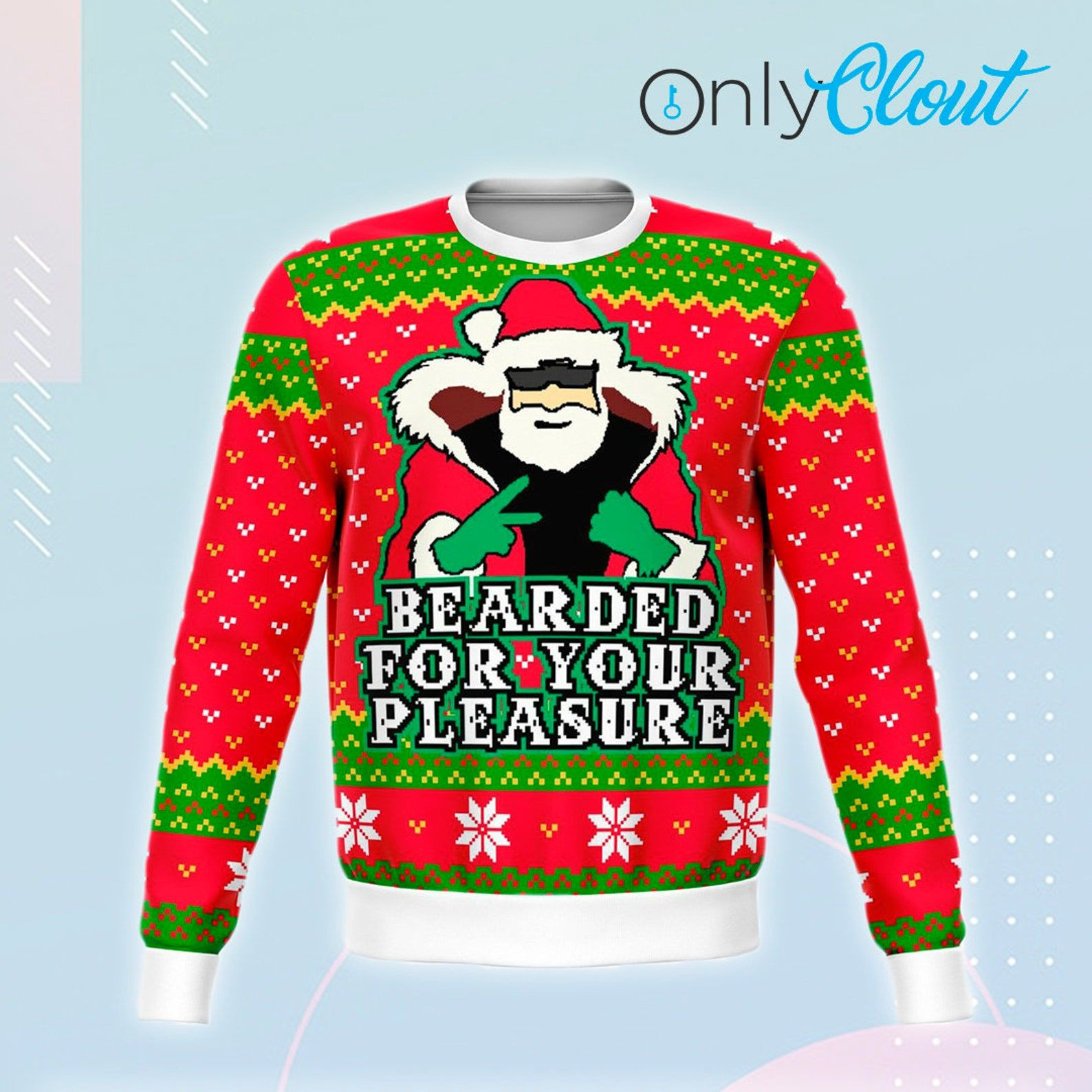 Gangsta Santa Funny Ugly Christmas Sweater, Perfect Holiday Gift