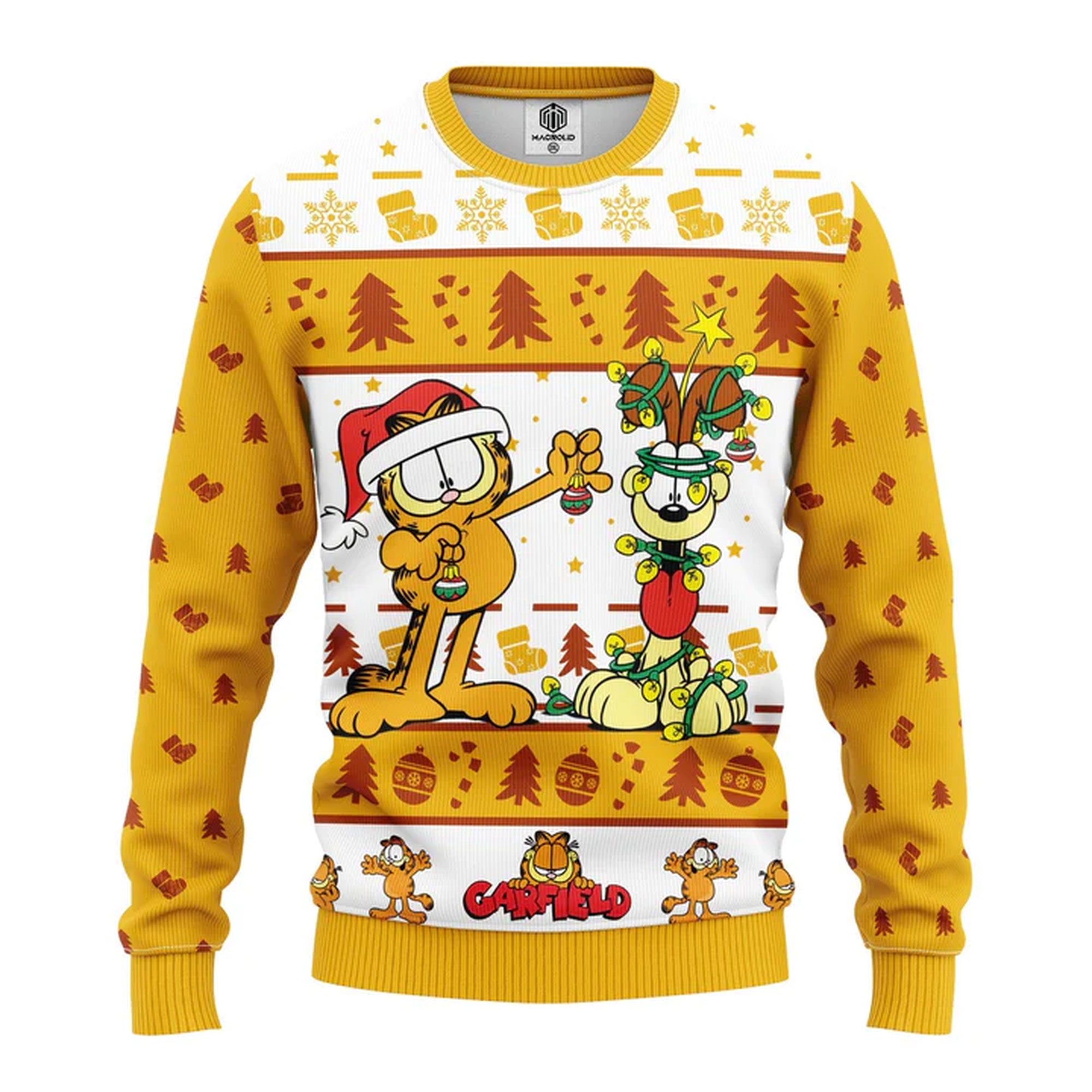 Garfield 3D Ugly Christmas Sweater
