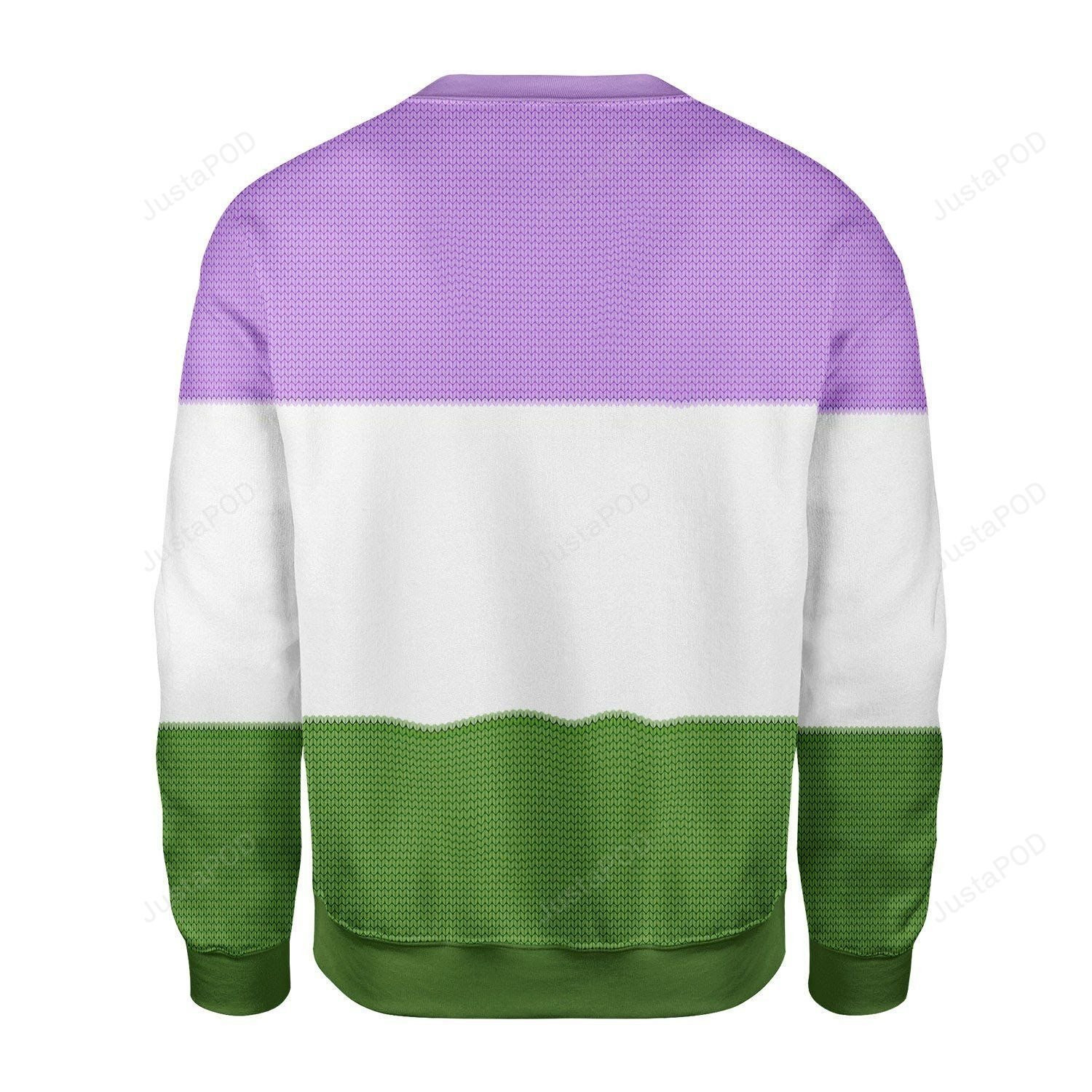 Genderqueer Flag Ugly Christmas Sweater, Perfect Holiday Gift