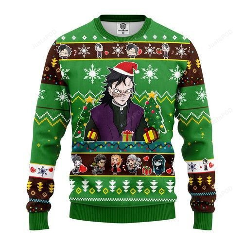 Genya Shinazugawa Demon Slayer Anime Ugly Christmas Sweater,