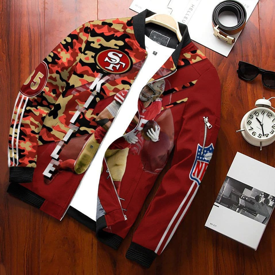 George Kittle - San Francisco 49ERS Bomber Jacket | NFL Team Jacket for Men & Women | Football Fan Gift