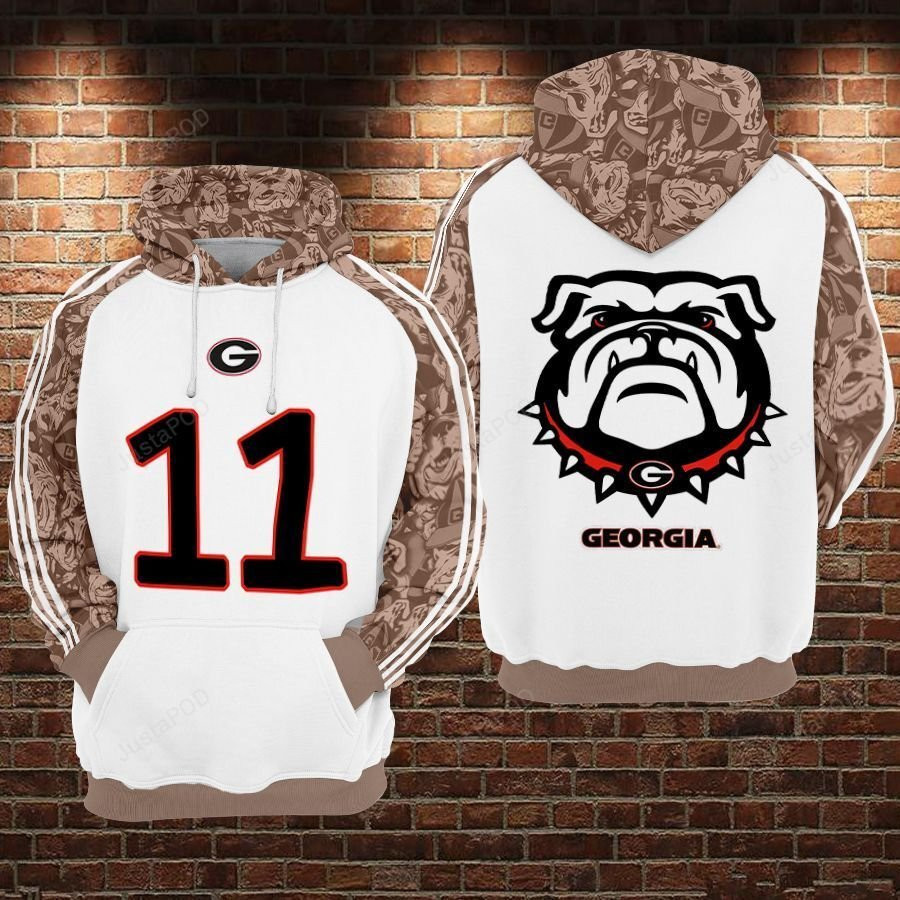 Georgia Bulldogs Ncaa Football Many Logo 3D All Over Print Hoodie & Zip Hoodie