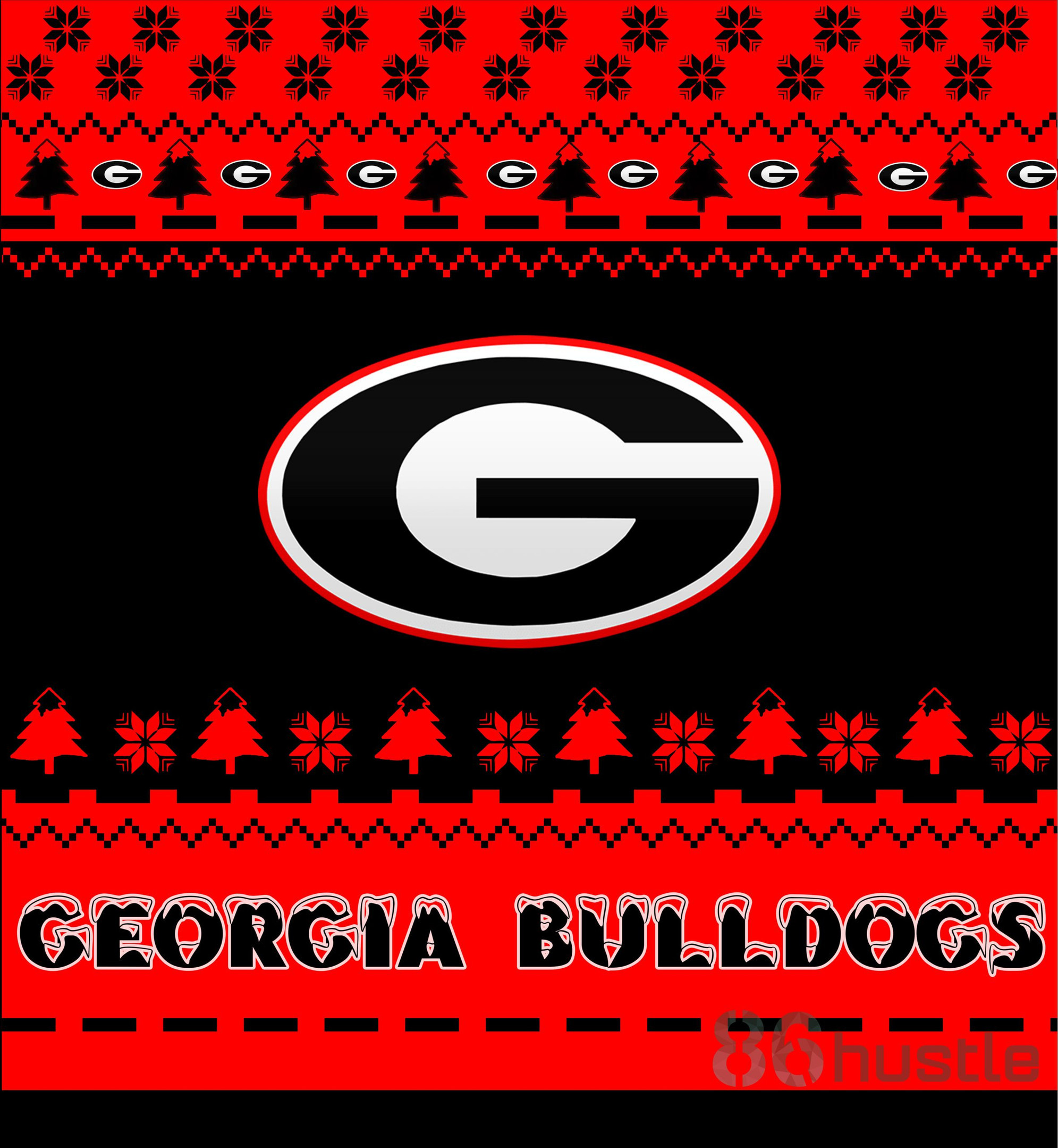 Georgia Bulldogs Snoopy Dabbing Holiday Party Ugly Christmas Sweater, Perfect Holiday Gift - Image 3