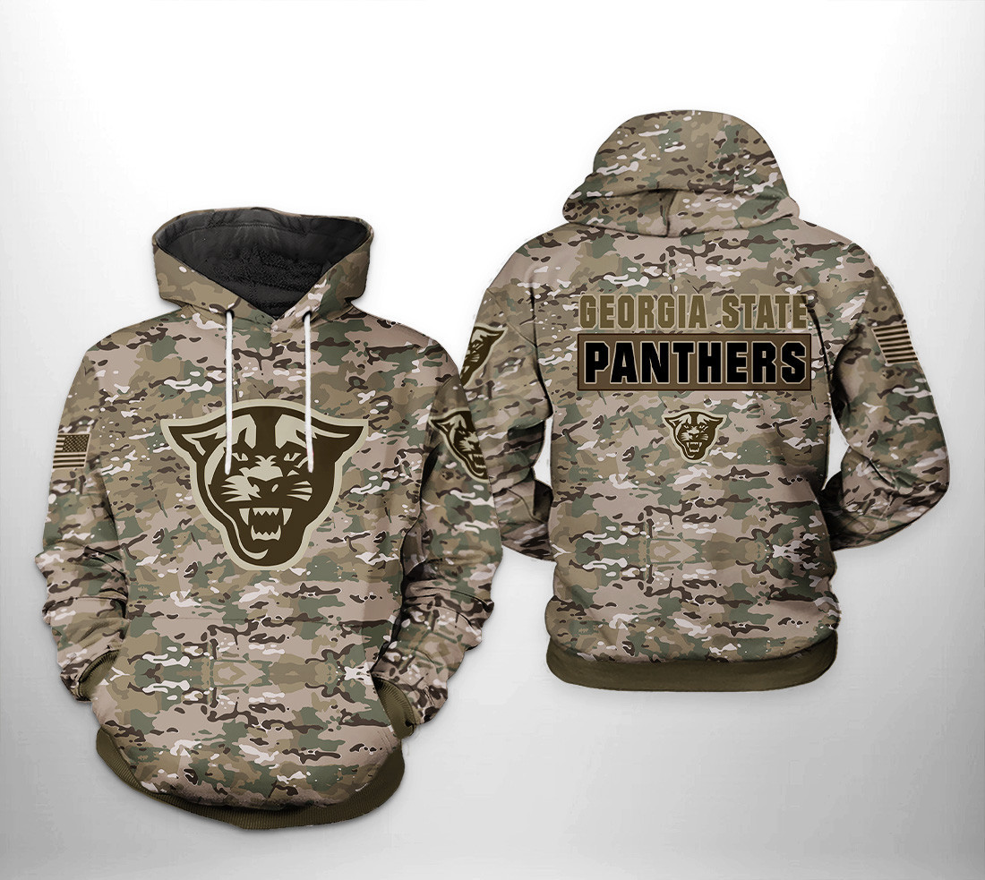 Georgia State Panthers NCAA Camo Veteran 3D All Over Print Hoodie & Zip Hoodie